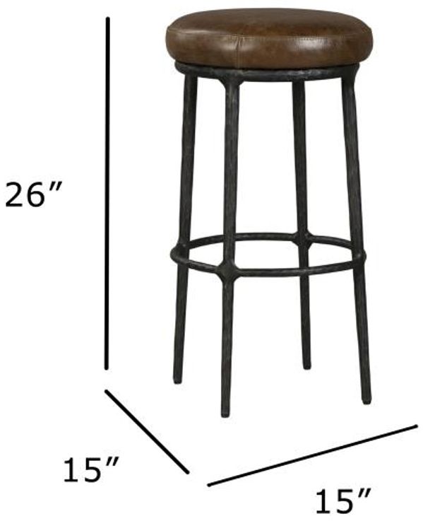 Nest Home Collections Mateo Black/Brown Counter Stool-2