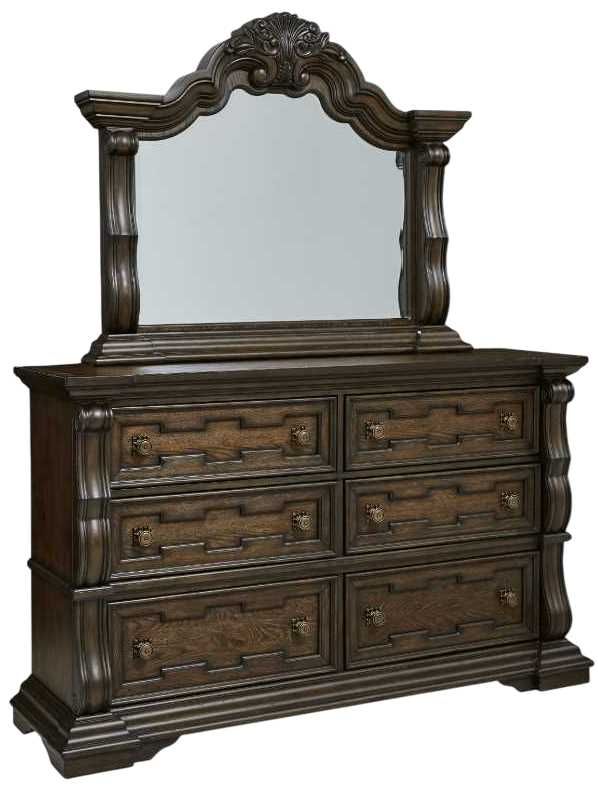 Signature Design by Ashley® Maylee Dark Brown Dresser and Mirror-0