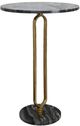 A & B Home Alexus Black Marble Top Side Table with Gold Aluminum Body-3