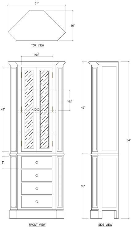Bramble Customizable Jefferson Corner Cabinet-1