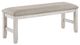 Homelegance® Savile Brushed Antique White/Light Gray Bench-0