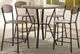 Crown Mark Blake 5-Piece Beige/Black Counter Height Dining Set-0