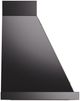 Ilve® Nostalgie II Noblesse 40" Glossy Black Wall Mounted Range Hood with Brass Trim-2
