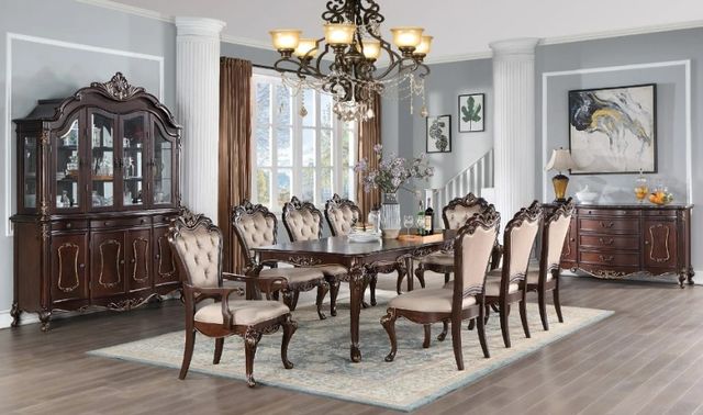 New Classic® Home Furnishings Constantine Beige/Cherry Dining Arm Chair-1