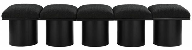 Meridian Furniture Pavilion 5-Piece Black 78" Modular Bench Set-1