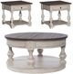 Liberty Furniture Morgan Creek 3-Piece Antique White/Wirebrushed Tobacco Optional Living Room Table Set-0