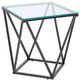 Homelegance® Luca Glass Top End Table with Black Base-0
