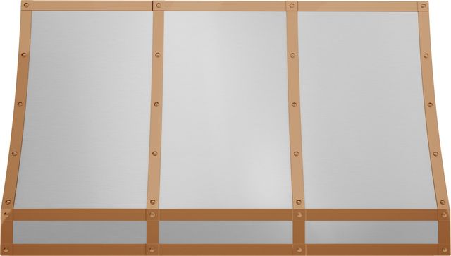 Zephyr Designer Collection 48" Polished Copper Forte Hood Banding Kit-1