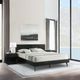 Armen Living Petra 3-Piece Black King Panel Bedroom Set-1