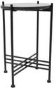 A & B Home Argus Black Marble Tabletop Side Table with Metallic Frame -2