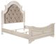 Signature Design by Ashley® Realyn Chipped White Queen Upholstered Panel Bed-3