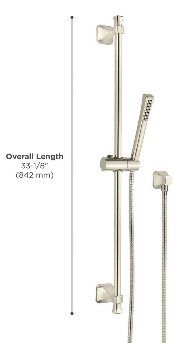 DXV Belshire® Polished Chrome Personal Hand Shower Set with Adjustable 30" Slide Bar-3