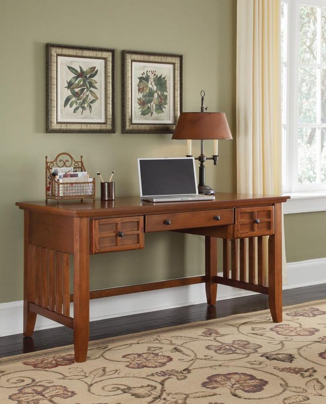 homestyles® Arts & Crafts Brown Executive Desk-1