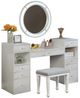 Furniture of America® Yasmine 3-Piece Light Gray/Luminous White Vanity Set-0