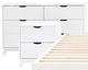 Powell® Portix 4-Piece White King Simple Bedroom Set-2
