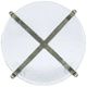 Hooker® Furniture Chapman Glass Top Martini Table with Pewter Base-2