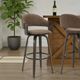 Armen Living Daxton 4-Piece Espresso/Vintage Dark Brown Barstool Set-1