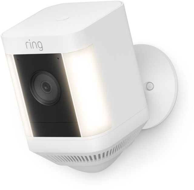 ring White Spotlight Camera Plus Plug In -0