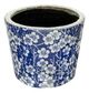 A & B Home 4-Piece Blue/White Terracotta Planter Set-2