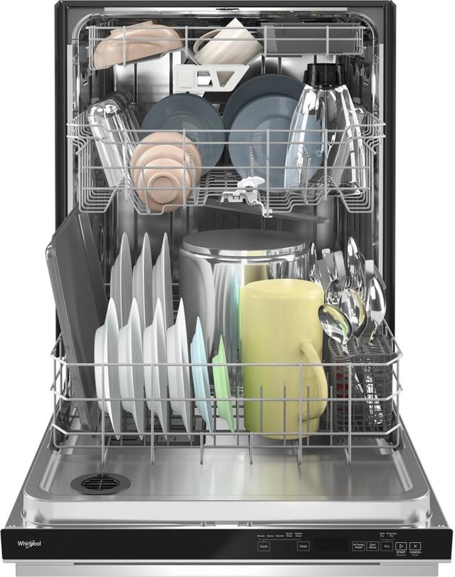 Whirlpool® 24" Fingerprint Resistant Stainless Steel Top Control Built In Dishwasher-2