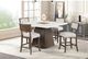 Furniture of America® Grasten 7-Piece White Counter Table Set with Dark Walnut Base-0