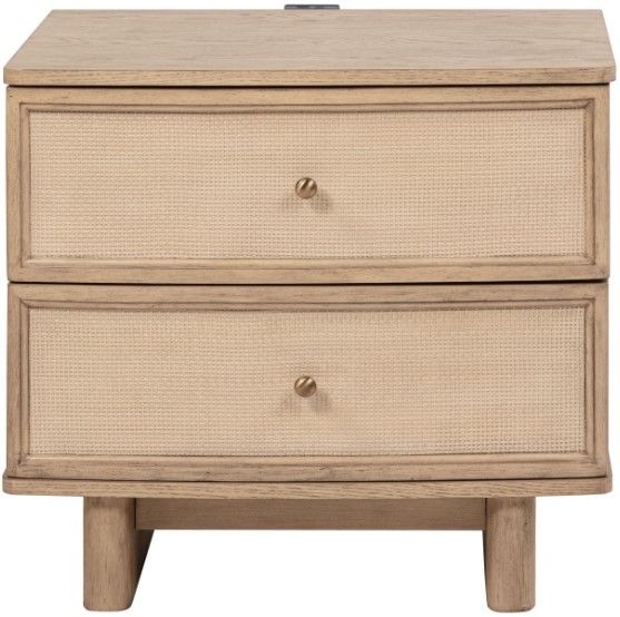 Coaster® Kailani Beige Bedside Table Nightstand -1