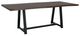 International Furniture Direct Walnut Brown Dining Table with Black Base-0