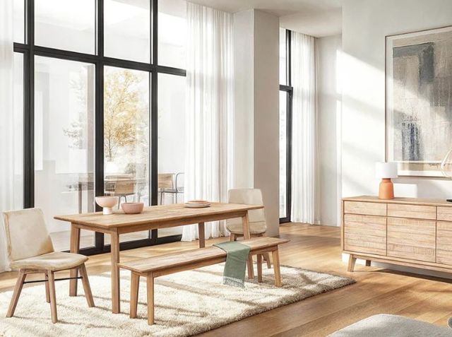 LH Home Gia Light Diftwood Dining Table-1