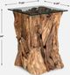 Uttermost® Rozel Glass Top End Table with Natural Base-2