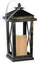 A & B Home Menifee Black Lantern with LED Candle-0