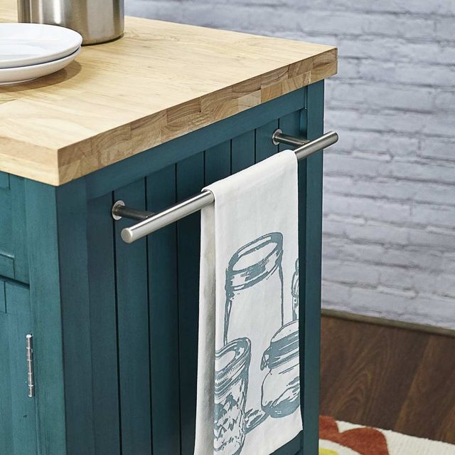 Powell® Conrad Teal Kitchen Cart-4