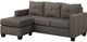 Mazin Furniture Phelps 2-Piece Brown Reversible Sofa Chaise Sectional-1