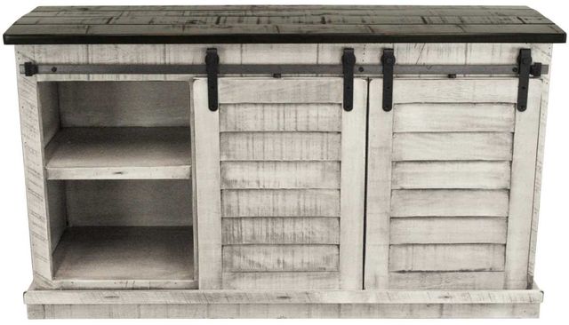 American Heartland Manufacturing Rustic Two Tone 57" Quaint Shutter TV Stand-3