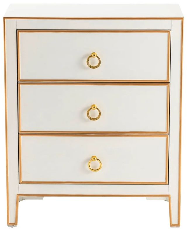 Crestview Collection Phoebe Gold/White Chest-1