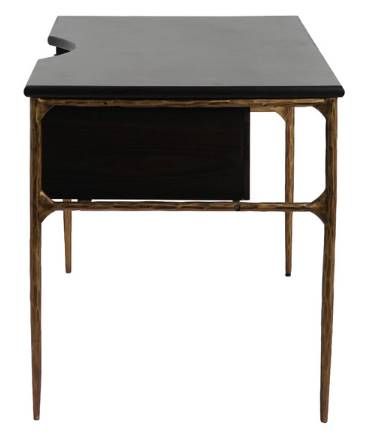YHD Cedric Brass/Dark Espresso Desk-2