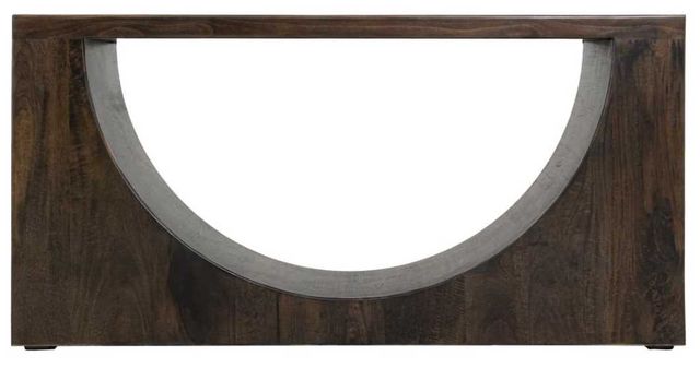 International Furniture Direct Dark Mezquite Black Sofa Table-2
