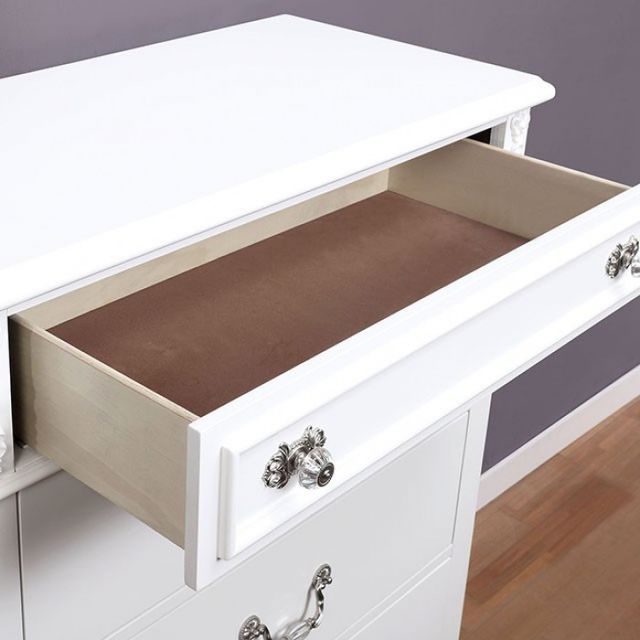Furniture of America® Belva White Nightstand-2