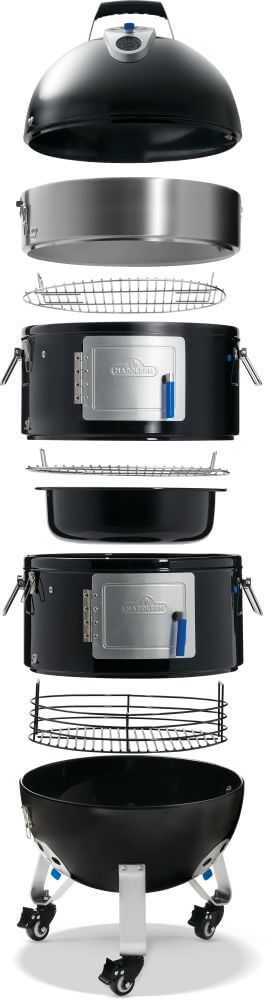 Napoleon Apollo® 22” Black Freestanding Charcoal Water Smoker-1