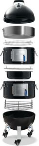 Napoleon Apollo® 22” Black Freestanding Charcoal Water Smoker-1