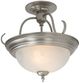YHD Nickel 15'' Incandescent Semi-Flush Mount Lighting-3
