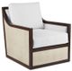 Currey & Company Evie White Muslin Swivel Chair-0