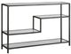 Uttermost® Leo Glass Top Console Table with Aged Gunmetal Frame-0