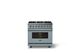 Viking® 5 Series 36" Novembery Sky Pro Style Dual Fuel (NG) Range with Polished Chrome Trim-3