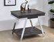 Steve Silver Co. Roma Shadow Gray End Table with Chrome Base-1