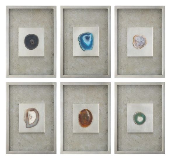 Uttermost® 6-Piece Agate Stone Shadow Box Set-0