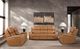 Corinthian Furniture Nova Butternut Power Reclining Loveseat with Power Headrest, Console, and Lumbar  -1