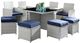 ACME Furniture Paitalyi 9-Piece Blue/Gray Fabric/Wicker Outdoor Bistro Set-0