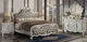 ACME Furniture Versailles II Bone White/Vintage Gray Upholstered California King Panel Bed-4