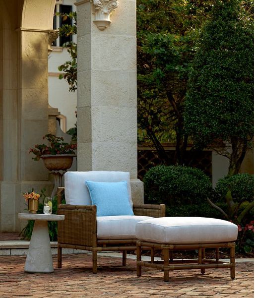 Lane Venture® Brooks Outdoor Hand-Woven Wicker Ottoman-1