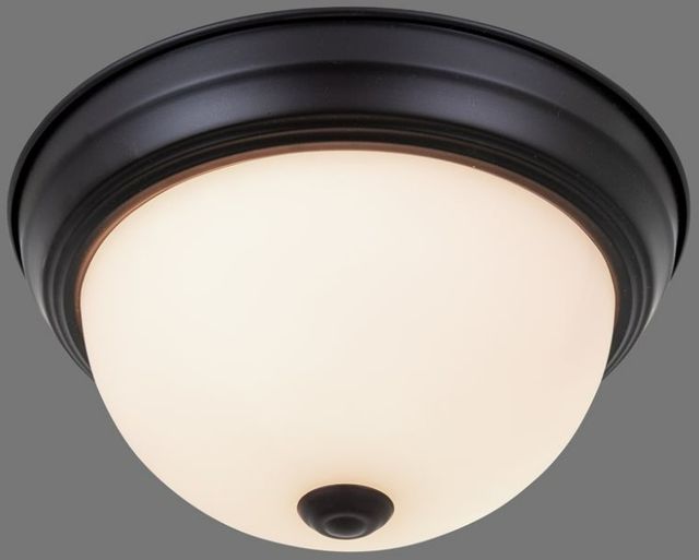 YHD Flat Black/White 2-Light 11" Flush Mount Lighting-2